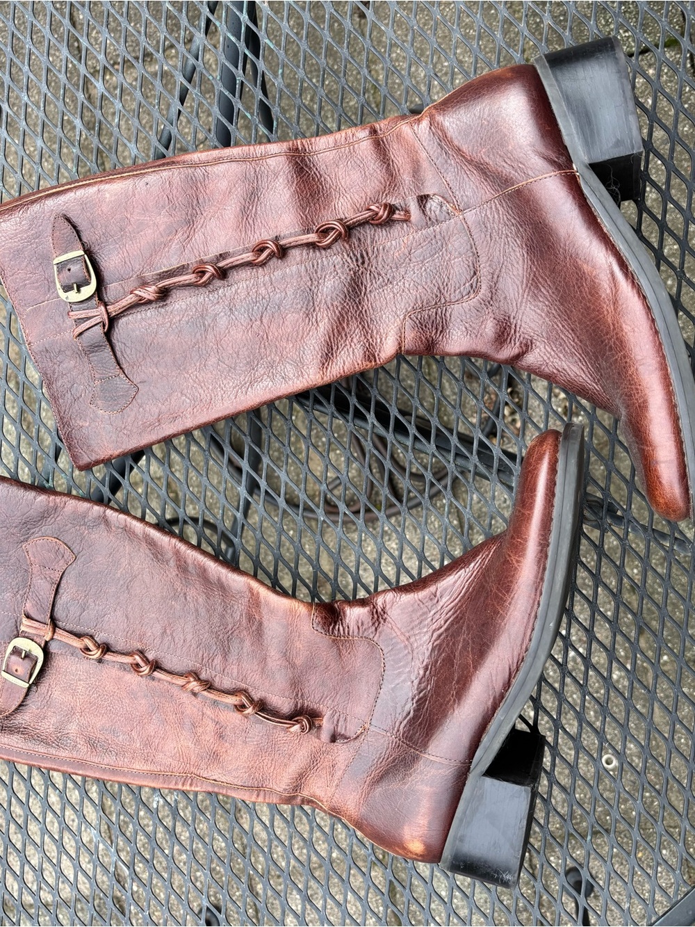 Nicole Brown Women's Brown Leather Riding Boots
